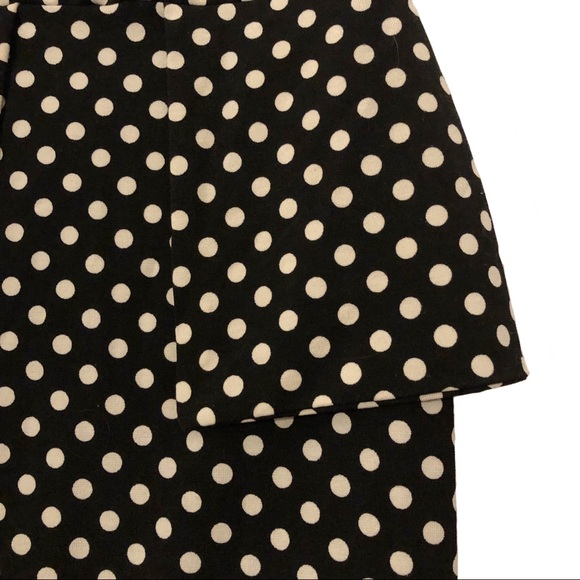 Francesca's Collection Polka Dot Peplum Strapless - Picture 2 of 8